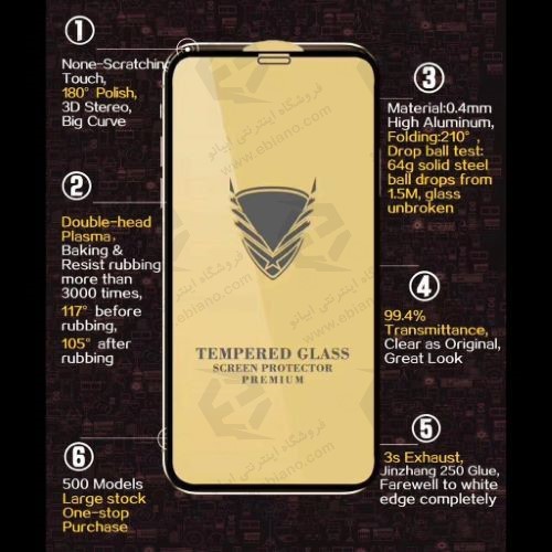 Golden Armor OG Glass Screen Protector for Apple iPhone 15 pro