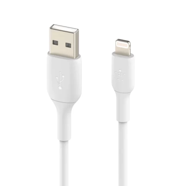 پک 2 عددی کابل شارژ سریع USB-A به لایتنینگ بلکین طول 1 متر مدل CAA008bt1MWH2PK