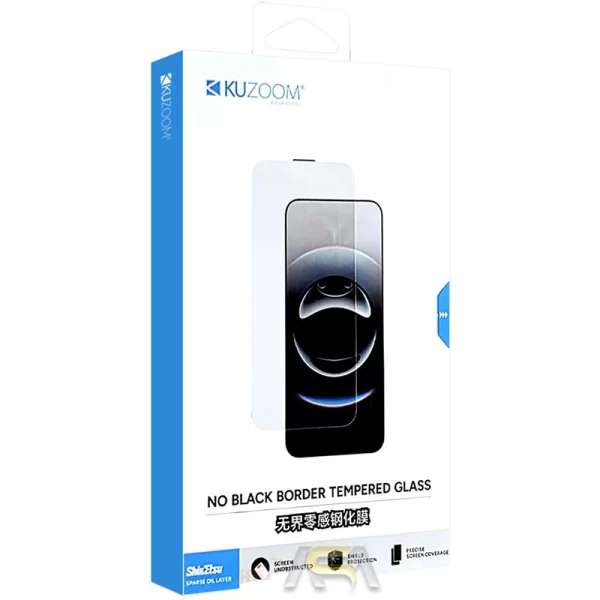 محافظ صفحه نمایش بدون حاشیه KuZoom مدل No Black Border مناسب برای آیفون iPhone 17/16Pro