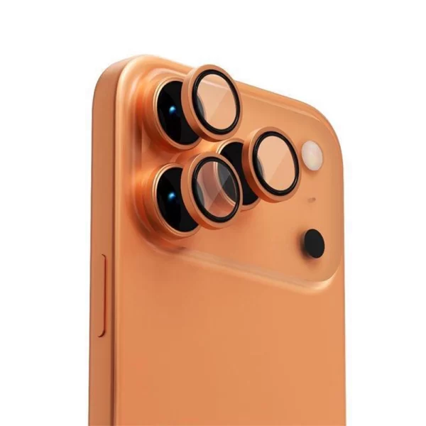 محافظ لنز دوربین رینگی مدل PVD AR Titanium برند KUZOOM مناسب برای گوشی iPhone 17 Pro/17 Promax (جدید)
